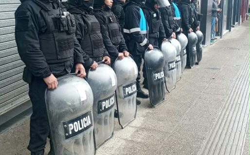 <strong>ATE se movilizó por el centro con un fuerte operativo policial para garantizar que no haya cortes de tránsito </strong>