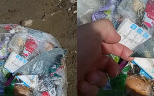 Encontraron un vidrio de gran tamaño en una bolsa de basura y alertaron por el riesgo de cortes