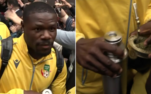Un jugador de Benín sorprendió al salir del hotel tomando mate y le mandó un mensaje a Lionel Messi: “Estoy feliz por él”