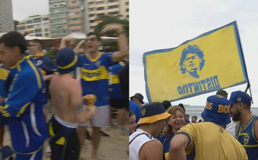 Los hinchas de Boca hicieron un banderazo en las playas de Copacabana antes de la semifinal con Vasco da Gama: “Tenemos mucha fe”
