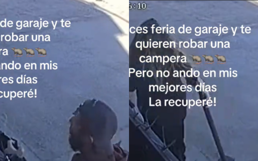 “¡Ma, están robando!”: la reacción de una joven tras el robo de una campera en su feria de garage