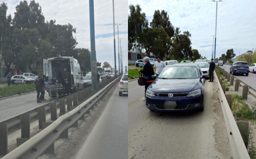 Choque en cadena sobre Avenida Del Libertador: una mujer tuvo que ser llevada al hospital