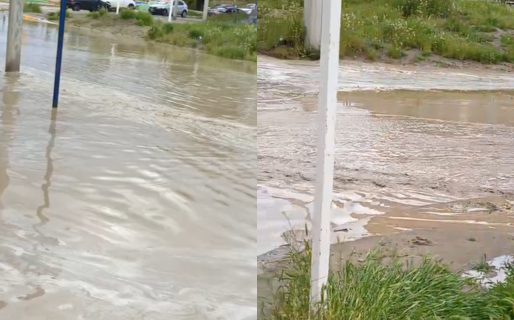 Indignación en Km 3 por anegamientos tras la lluvia: «Por culpa de gente que tira mugre en cualquier lado»