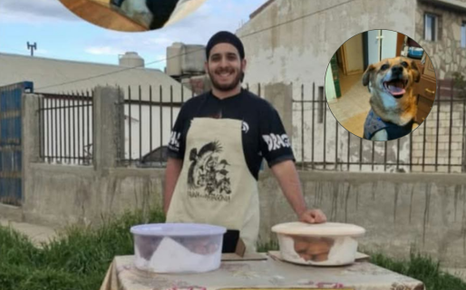 Vende tortas fritas y calzones rotos para costear el tratamiento de su perro Panqui