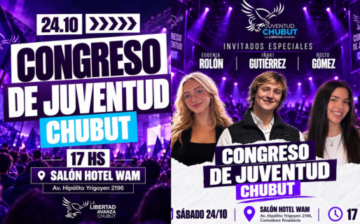 La Libertad Avanza reunió a su juventud en Comodoro Rivadavia con referentes nacionales