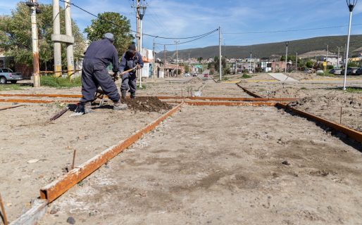 Continúa la obra del Paseo Sugerido en la zona sur de Comodoro