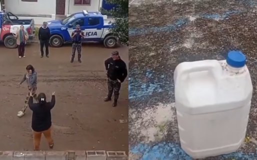 Un hombre se subió al techo de su casa y se prendió fuego cuando intentaban desalojarlo